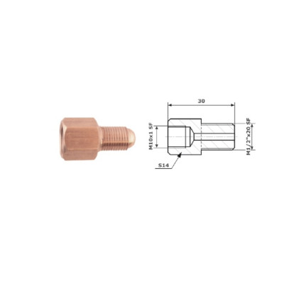 PRZEWODY HAMULCOWE ŁĄCZNIK PRZEWODÓW HAM. WEW. M 10X1 SF + ZEW M 1/2"X20 SF