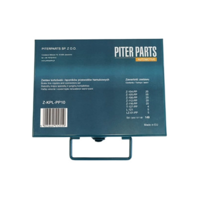 PITER PARTS ZESTAW KOŃCÓWEK I ŁĄCZNIKÓW DO PRZEWODÓW HAMULCOWYCH 149 SZTUK